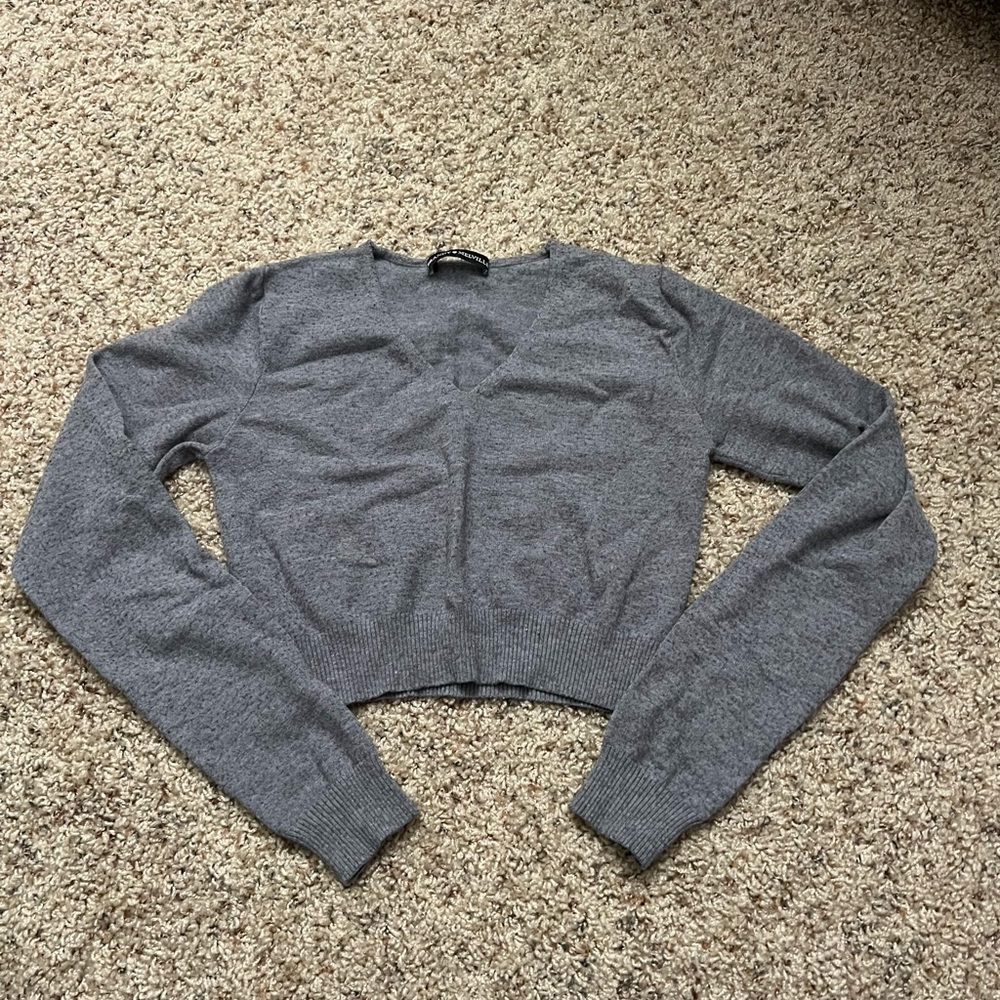 Brandy Melville Grey Long Sleeve Shirt